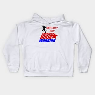 American Ninja Warrior of Birthday Boy Kids Hoodie